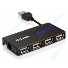 Карманный USB 2.0 концентратор D-Link DUB-104 в Долгопрудном, USB хаб DLink DUB104 (Долгопрудный)