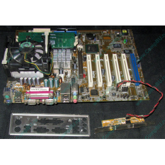Материнская плата Asus P4PE (FireWire) с процессором Intel Pentium-4 2.4GHz s.478 и памятью 768Mb DDR1 Б/У (Долгопрудный)